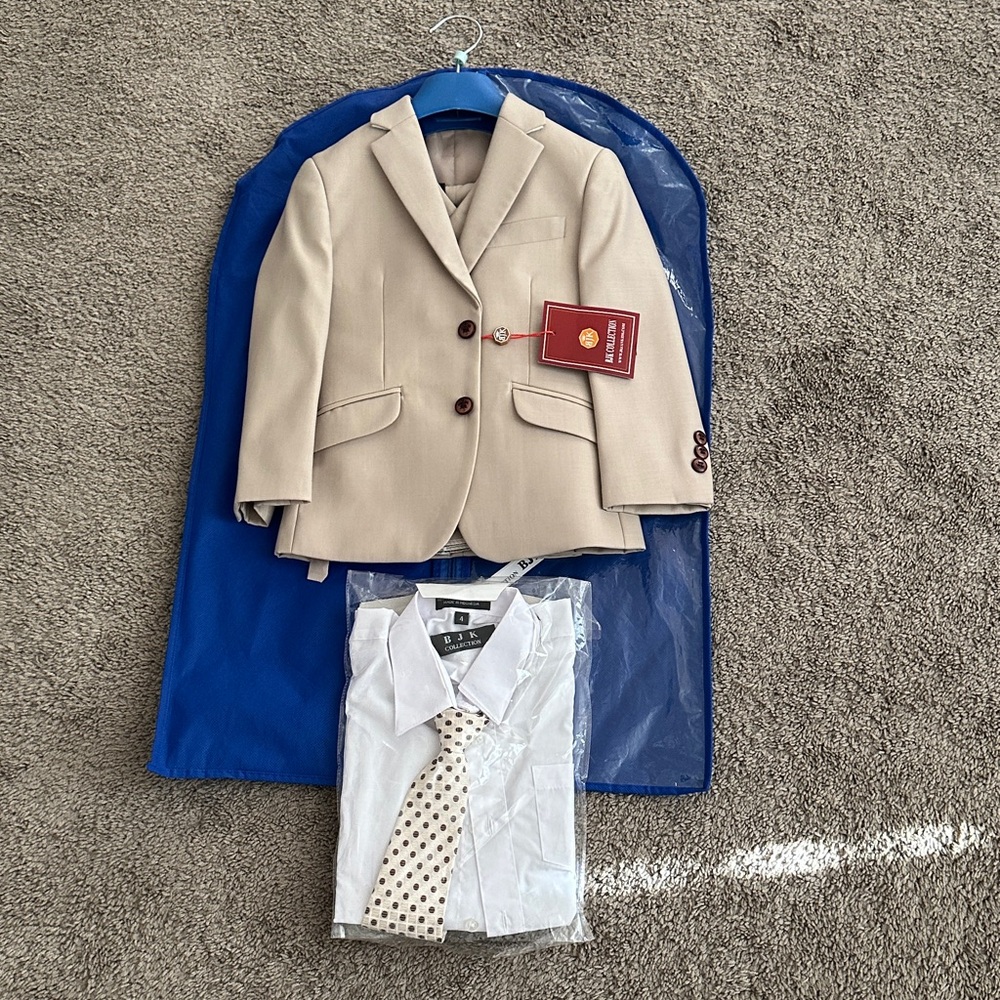 Kids Beige Suit Set